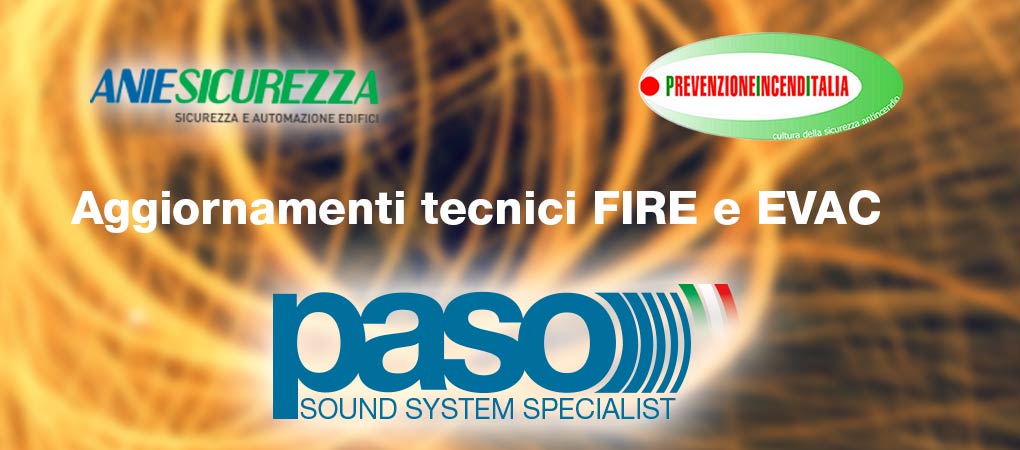 Aggiornamenti tecnici FIRE e EVAC - PASO